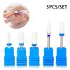 5 PCS/Set Ceramic Nail Drill Bits Electric Drill Machine Nail Cutter Bits Nails Accessories Tools For Manicure Pedicure Tools