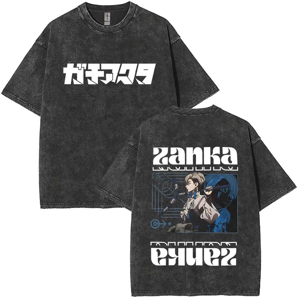 Anime Gachiakuta Ludo Vintage Washed T Shirt Men Women Manga Retro Oversized Short Sleeve Tshirt Mens Casual Cotton Tshirts