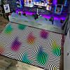 Оптическая иллюзия 3D Абстрактный Клетчатый Волновой Спиральный Коврик Визуальный Эффект Нескользящий Ковер Коврик для Игр Гостиной Домашний Декор