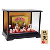 Osaka Choseido Hina Dolls In a Glass Display Compact Miniature Display Includes a Free Personalized Wooden Tag Case, Case, (Sent Separately),