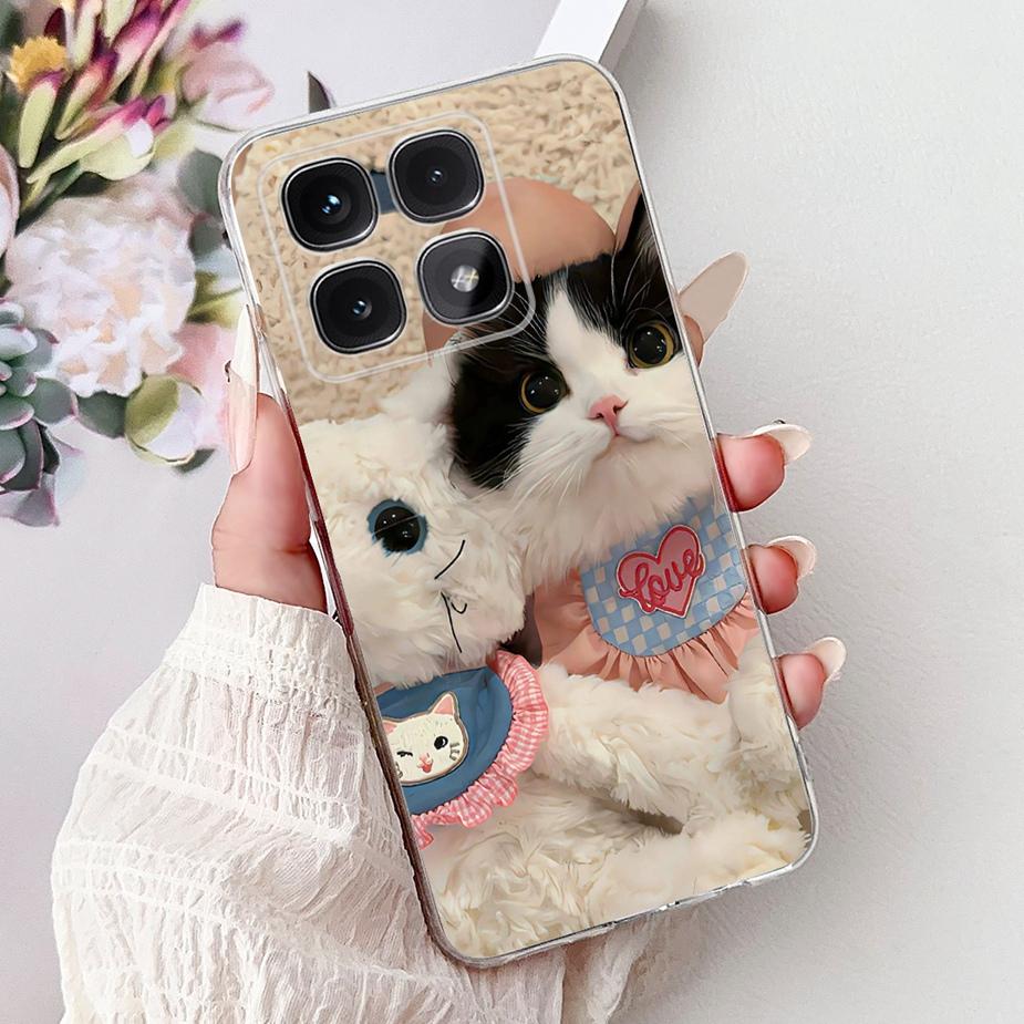 For Xiaomi Mi 14T Pro Case Cute Cat Fashion Painted Cover Soft Silicone Phone Case For Xiaomi 14T Pro Mi14T 5G Back Cover Bumper