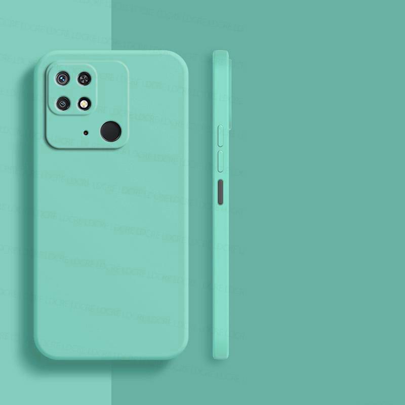 Роскошный жидкий силиконовый чехол для телефона Redmi 10C Redmi10C, противоударный мягкий чехол на заднюю панель, RedMi10C RedMi 10 C, квадратный чехол