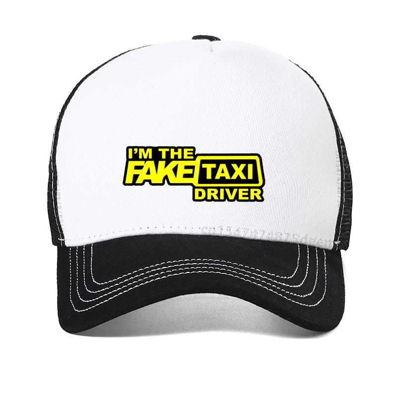 Новая ШАПКА FAKE TAXI Мужская Хип-Хоп Смешная Кепка Крутая Летняя Сетчатая Бейсболка для Водителя Такси gorras