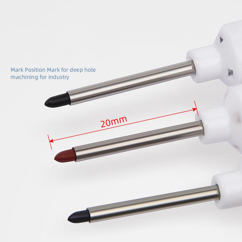 Длинный маркер для строительства ручка для металла масло водонепроницаемый тонкая головка деревянная ручка для рукоделия удлиненная 20 мм длинная головка глубокое отверстие