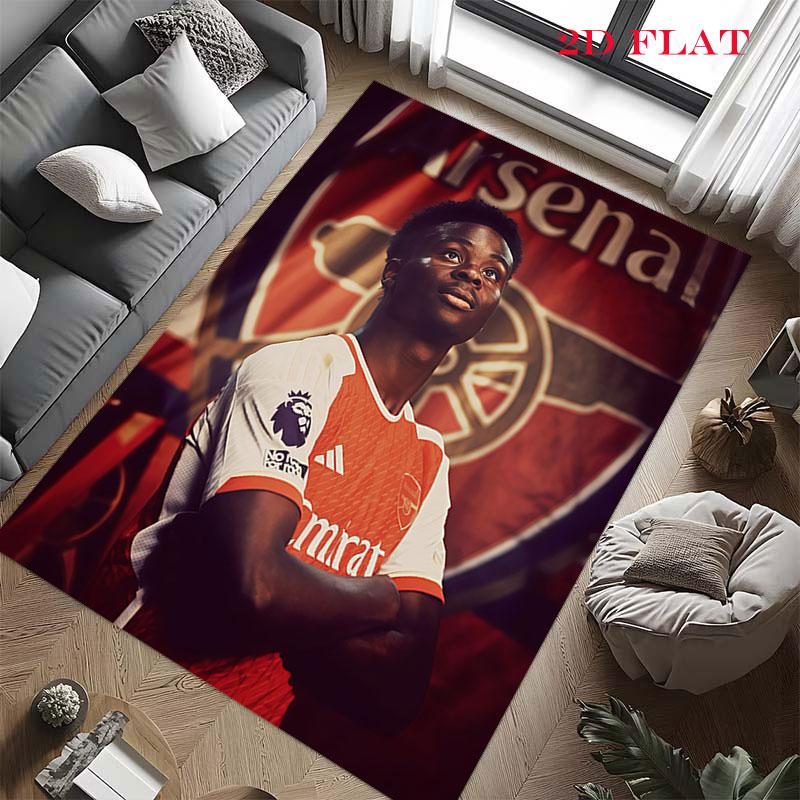 Bukayo Saka GOAT Poster Carpet Rug for Living Room Bedroom Home Sofa Decoration,Kids play Nonslip Floor Mat