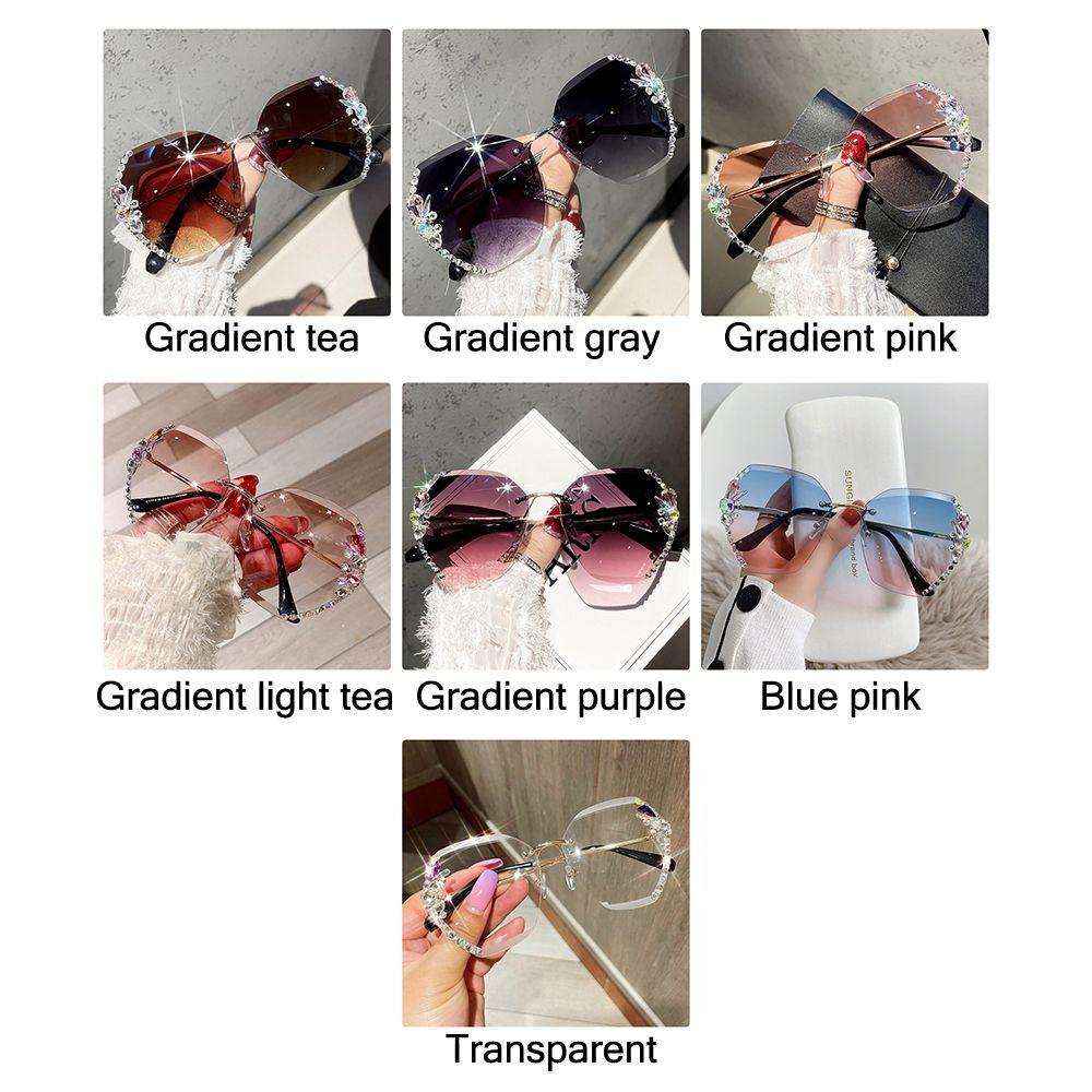 Режущие линзы женские очки со стразами солнцезащитные очки без оправы женские солнцезащитные очки градиент