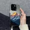Солнечная снежная гора Применимо для чехла телефона Apple 16 Pro Max, iPhone 17 Air, Новый 15 Pro Пейзаж 14 Премиальный чехол