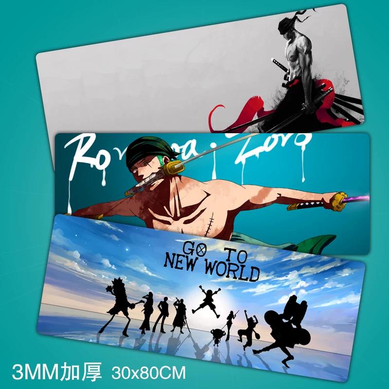 ONE PIECE Анимационный Мерч Манки Д.. Луффи Ророноа Зоро Общежитие Двумерный Компьютерный Коврик для Клавиатуры Водонепроницаемый Большой Милый Коврик для Мыши