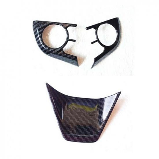 3X Car Steering Wheel Decor Cover Trim For Toyota Camry 2018-2020 Accessaries