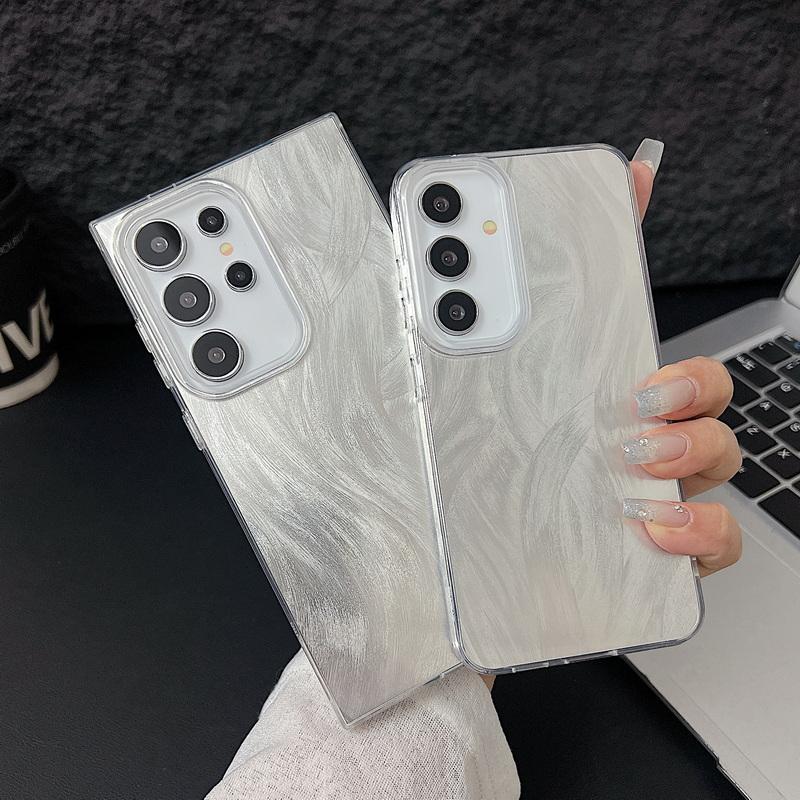 Блестящий прозрачный чехол с рисунком для Samsung S25 S24 FE S23 Ultra S22 S21 Plus A56 A16 A36 A55 A26 A54 A35 противоударный защитный мягкий чехол для телефона