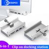 6-в-1 USB 3.0 HUB USB Clip on Docking Station USB 3.0 адаптер Multi Splitter 5 Гбит/с высокоскоростной адаптер для ПК ноутбука Macbook Pro