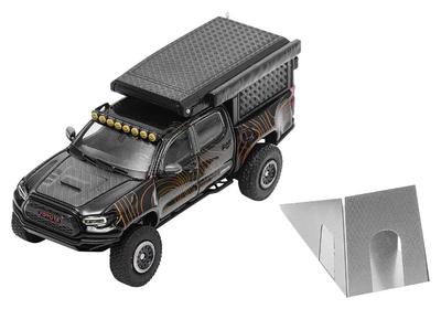 Gaincorp Products Масштаб Toyota Tacoma TRD Pro 2022 Готовое изделие 1/64 (Дом на колесах) Черный/Искусство KS076-531