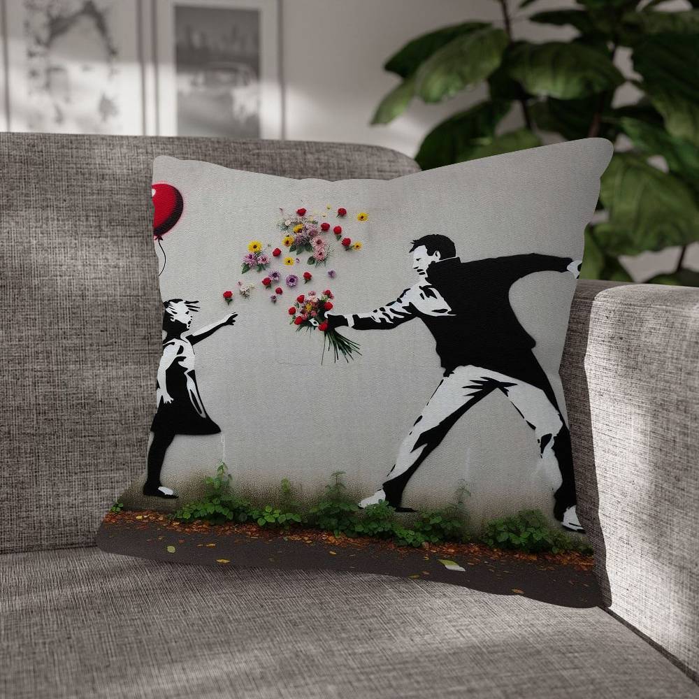 Banksy Street Graffiti Art Pillow Cover Soft Decor Throw Pillow Case xcm Couch Home Decor for Living Room Sofa Party Gift