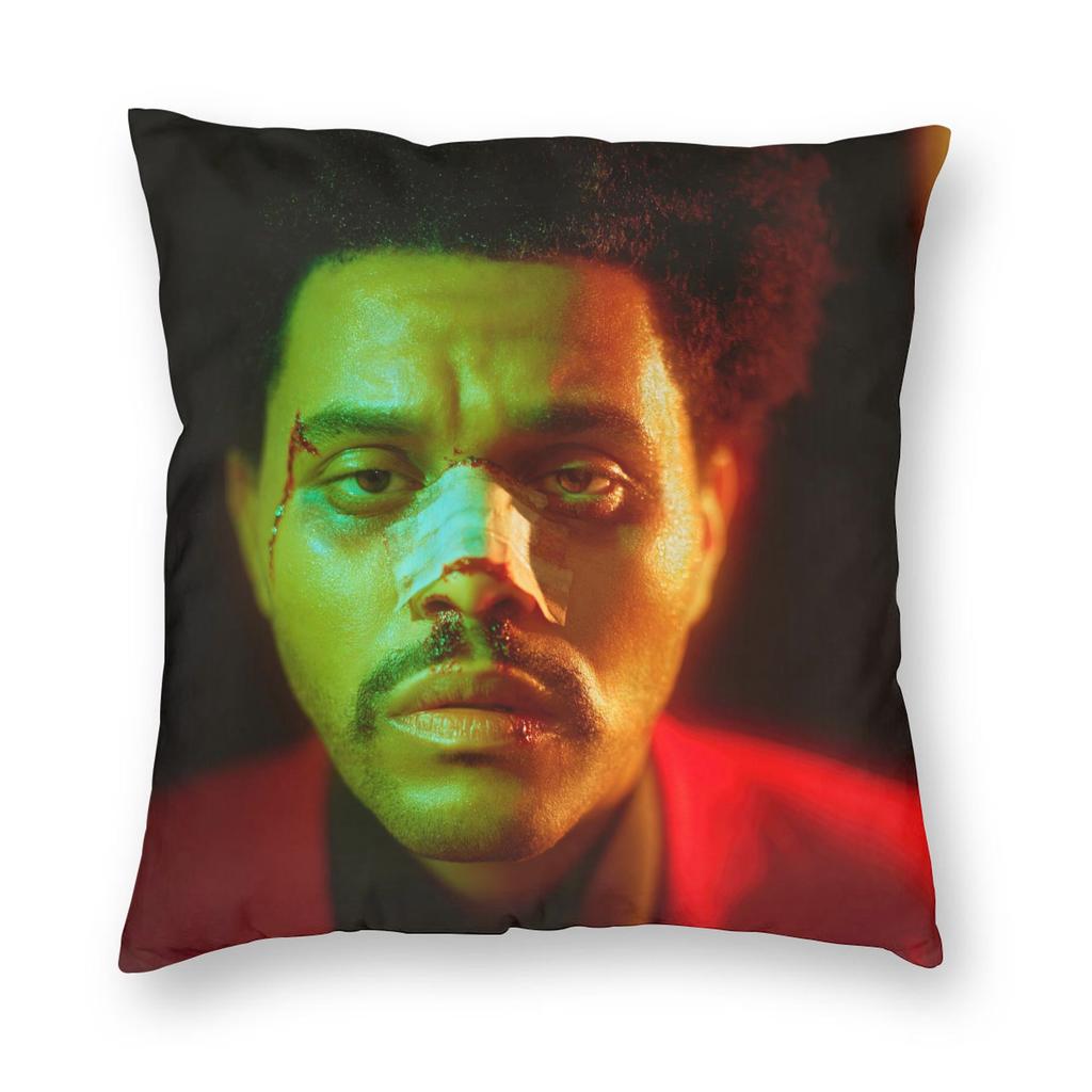 Подушка с принтом The Weeknd Rapper Singer Чехол для подушки из полиэстера Декоративная наволочка для декоративной подушки Домашняя 40*40 см