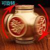 Brass Stamped Red Oil Small Six-sided Turn Daily Gold Safety Joy Tool Wind Creative Rotatable Gadget