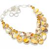 Brecciated Mookaite,Citrine Gemstone Handmade 925 Silver Jewelry Necklace 18" JCN380-1