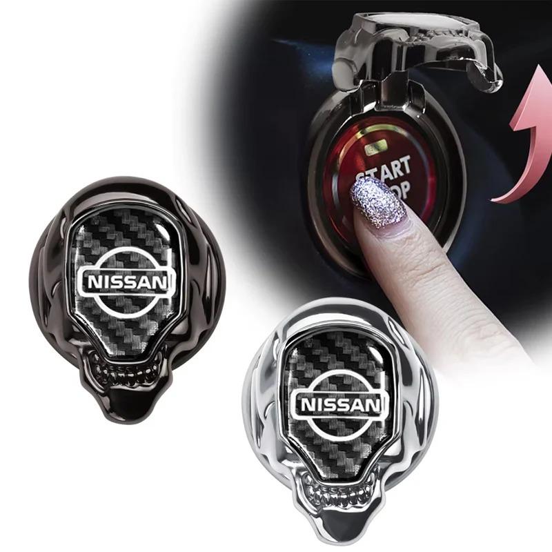 ATB3 Car ONE-CLICK Start Buttons Protective Decoration Cover For Nissan Juke Qashqai X-Trail Leaf Patrol Altima Maxima Micra Murano