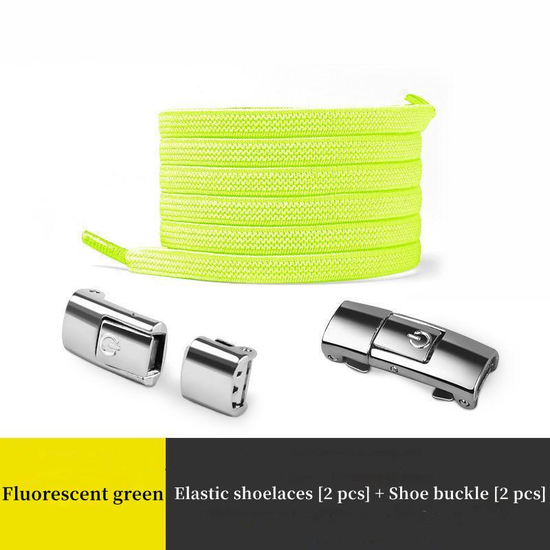 1 пара ленивых шнурков с пряжкой, эластичная мужская и женская расширенная плоская веревка для шнурков, не нужно завязывать фиксированный артефакт