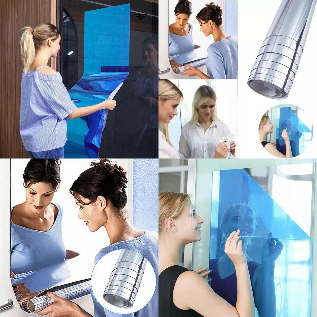 Самоклеящиеся зеркальные наклейки на стену Мягкое зеркало Декоративная светоотражающая пленка для декора дома