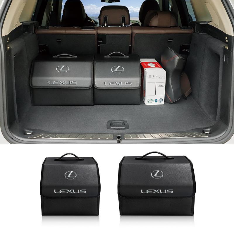 Car Trunk Leather Storage Box Foldable Auto Organizer Bag For Lexus F SPORT ES RX NX LS UX LM LX GX LC RZ IS CT GS RC HS SC LBX