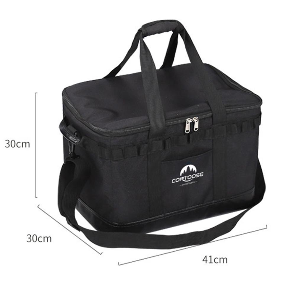 Оксфордская сумка для хранения на природе, экономия места, водонепроницаемая сумка-органайзер для барбекю, прочная портативная лямка, противоскользящая подставка для ног, уличное оборудование