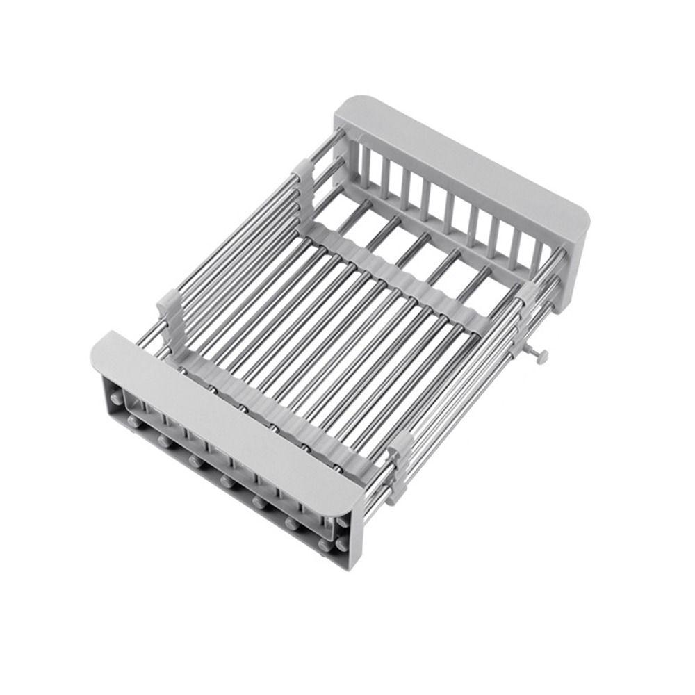 Adjustable Dish Organizer Stainless Steel Dish Washing Shelf Functional Dish Drying Rack  Fruits