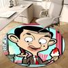 1pc Mr Bean1 Design Printed Area Round Carpet for Bedroom Living Room Home Decor Rugs Mat Non Slip Mat Rug for Bedside