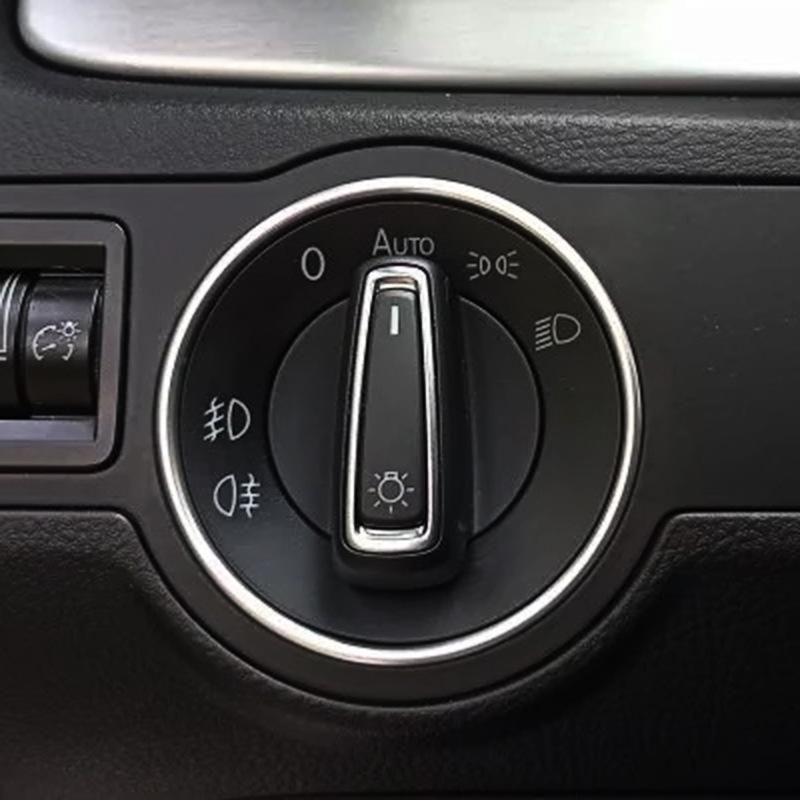 Декоративная рамка переключателя фар автомобиля для Volkswagen VW Golf Jett MK5 MK6 Passat B6 B7 CC Touran Tiguan Interior