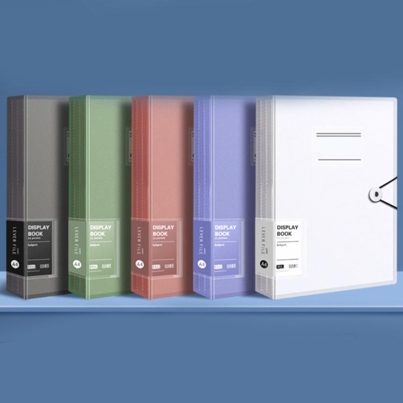 Multipurpose Document Project Folder 80 Pockets Display Folder Letter Size Display Folders Book with Protective Sleeve