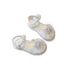 Summer new girls sandals fashion bow bag head beach shoes little girl show bright diamond princess shoes