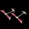 Итальянский бра Diabolo середины 1950-х годов из латуни, коричневый, настенный светильник с 2 парами лампочек