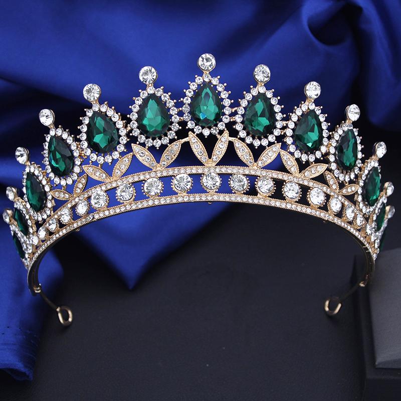 Винтажная корона-капля для королевы, свадебная, для выпускного бала, украшение для волос, тиары для невесты, косплей, аксессуары для головы