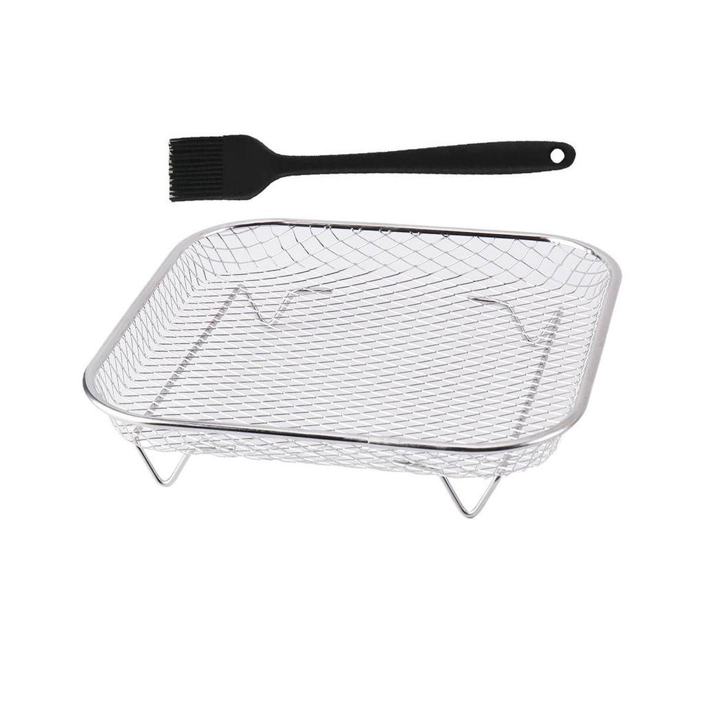 Air Fryer Universal Accessories Metal Oven Air Fryer Racks For Baking Stackable Grill Skewer Rack Fit All Airfryer 4.2Qt - 5.8Qt