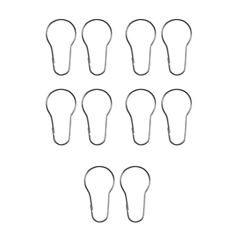 10/20Pcs Curtain Open Gourd Rings Carabiner Keychain Clip Window Curtains Hook Bath Shower Curtains Rods Clamp Accessories