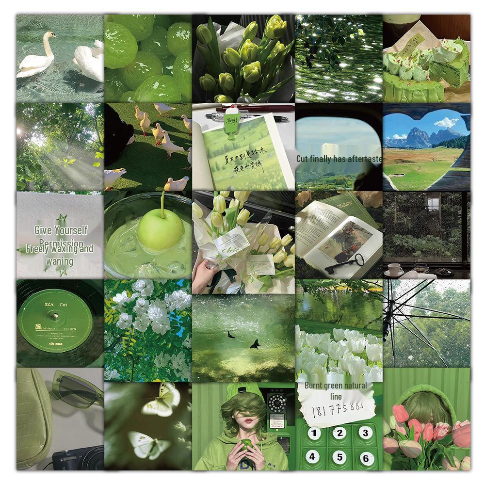 60 листов многоцветных наклеек в стиле ИНС: Реалистичные маленькие объекты в синем, розовом, фиолетовом, желтом и зеленом цветах