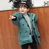 Winter Boys White Down Jacket Coat Baby Fur Collar Hooded CottonThicken Warm Soild Color Jacket For Children's Outwear Kids Clothes