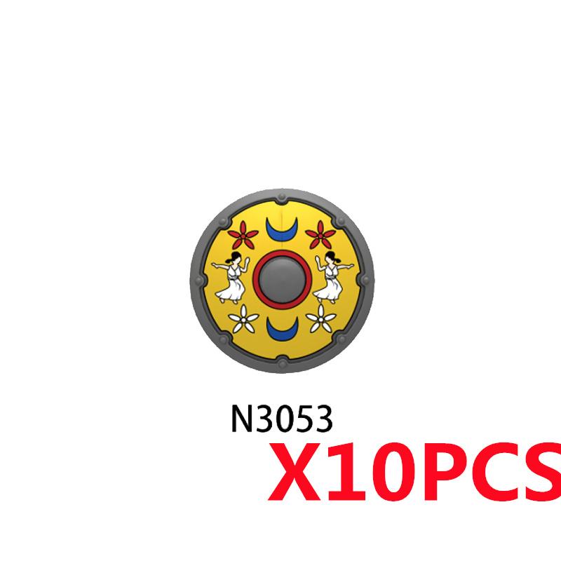 Средневековый Военный MOC Замок Рыцарь Строительные Блоки Фигурки Аксессуары Король Шлем Щит Флаги Плечи Доспехи Игрушка Подарок N031