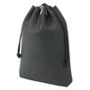 Inden Drawstring Bag with Black Background X Black Tortoiseshell Pattern [Indenya] 230-piece Gusset, Deerskin, Lacquer, 3007-01-003