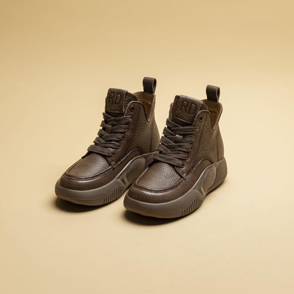 Fashion Trendy Version Women's Shoes Spring and Summer High-top Platform Lace-up Sports and Leisure Shoes Retro Versatile Shoes