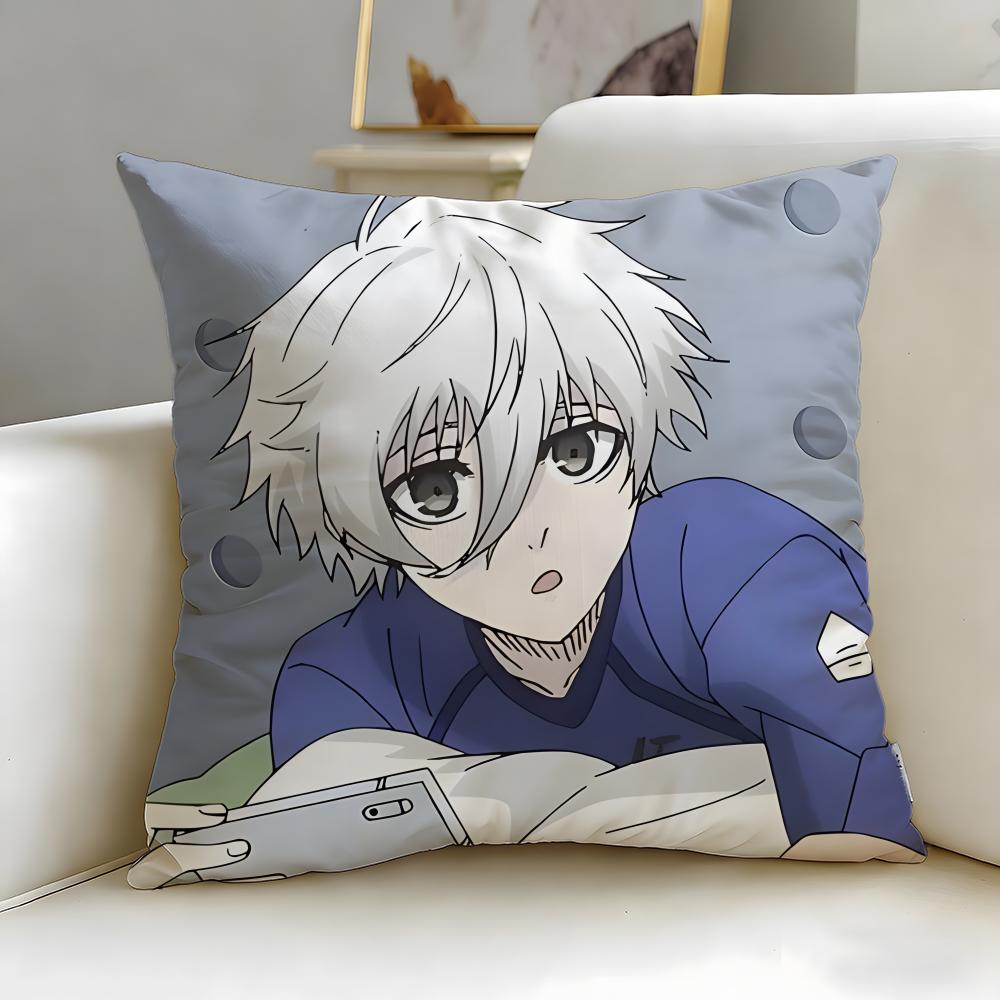 Популярный аниме Blue Lock Наволочка Мягкая и Легко стирающаяся – Универсальная для Дивана, Кровати, Путешествий и Офиса