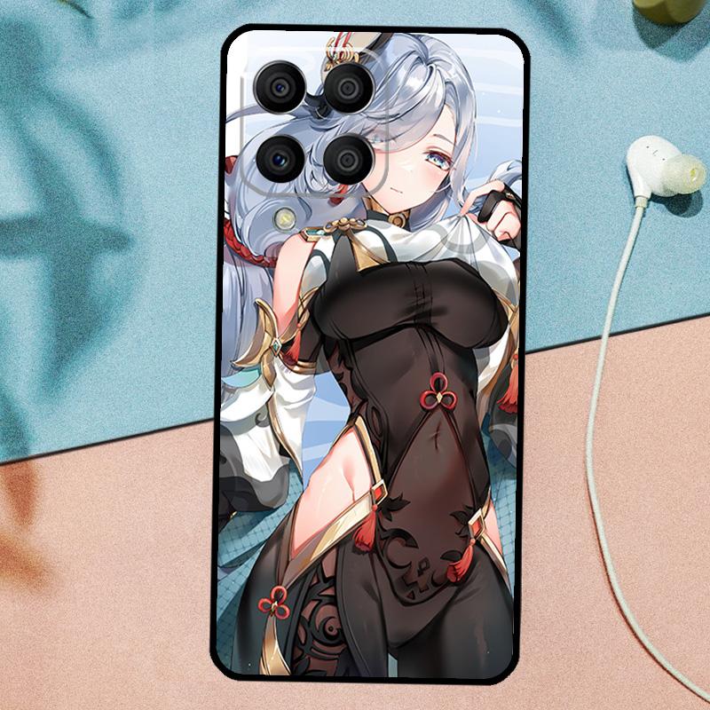 Чехол Genshin Anime Shenhe для Samsung Galaxy M33 M35 M55 M15 M12 M13 M14 M34 M54 M53 M21 M31 M11 M32 M52 M06 M16