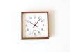 KATOMOKU muku square clock 2, walnut, km-65WA, wall clock with continuous second hand (quartz clock)