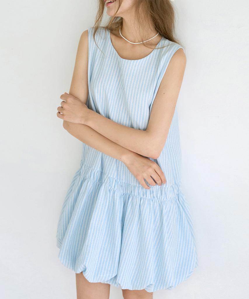 Slow Lolly Pumpkin Puff Stripe Dress