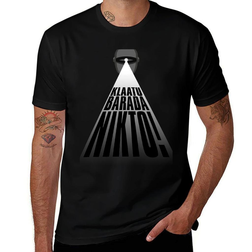 Gort Klaatu Barada Nikto Tshirt Classic Print Short Sleeve Shirt