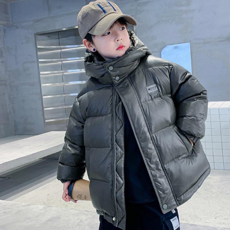 Одноразовая зимняя куртка-пуховик для мальчиков, детская утолщенная куртка из трехслойного белого утиного пуха