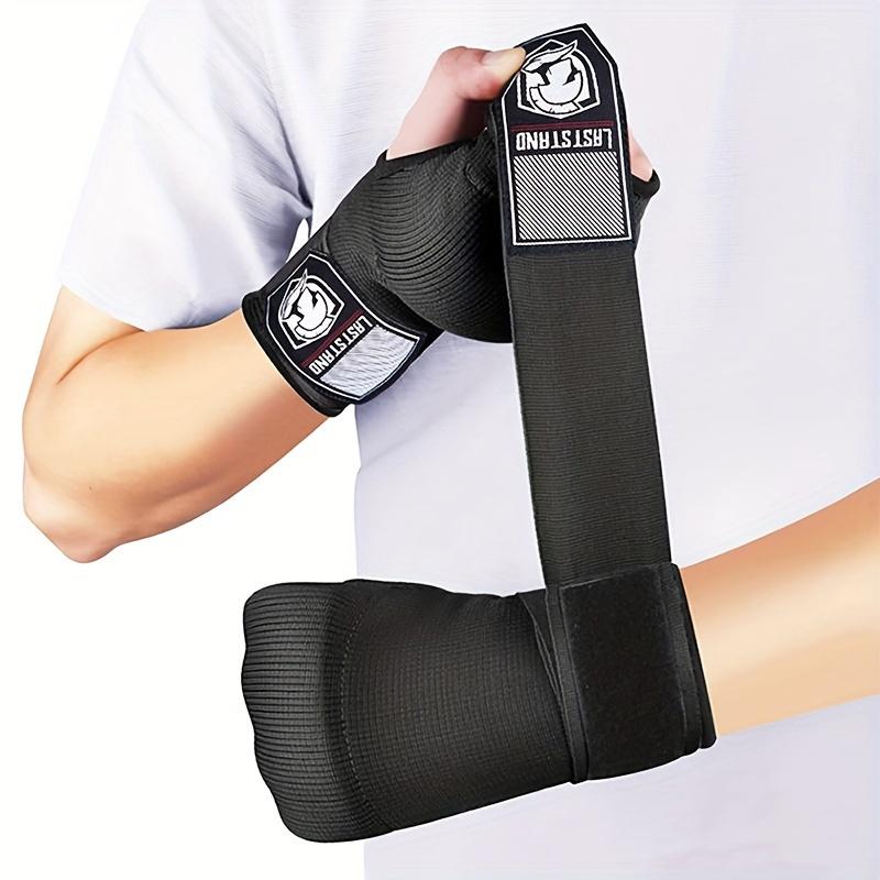 Гелевая боксерская перчатка Mma Half Finger Sanda Muay Thai Training Hand Wrap Внутренняя перчатка с длинным ремешком на запястье Аксессуары для тренировок по боксу