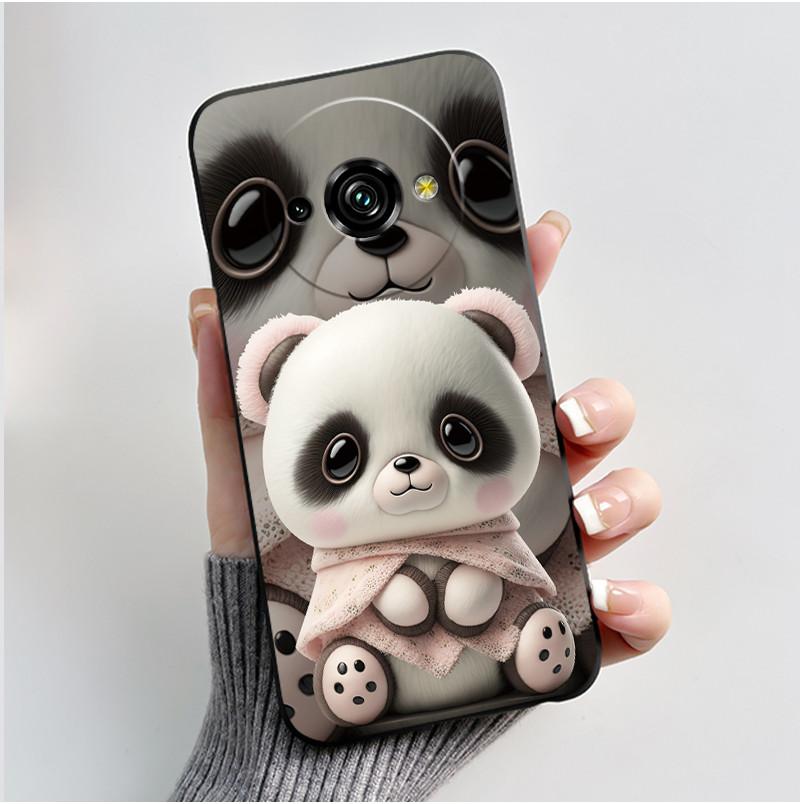 Для Oukitel C59 Чехол Oukitel C59 Pro Обложка Роскошный Милый Любовь Кролик Забавный Узор Черный ТПУ Мягкий Силикон Защитный Чехол для Телефона
