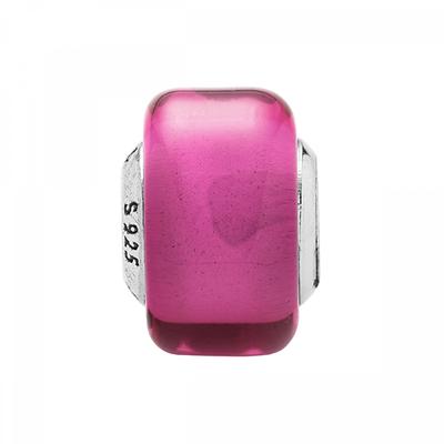 Pandora 793107c00 Розовый Мини Муранское Стекло Серебряный Шарм