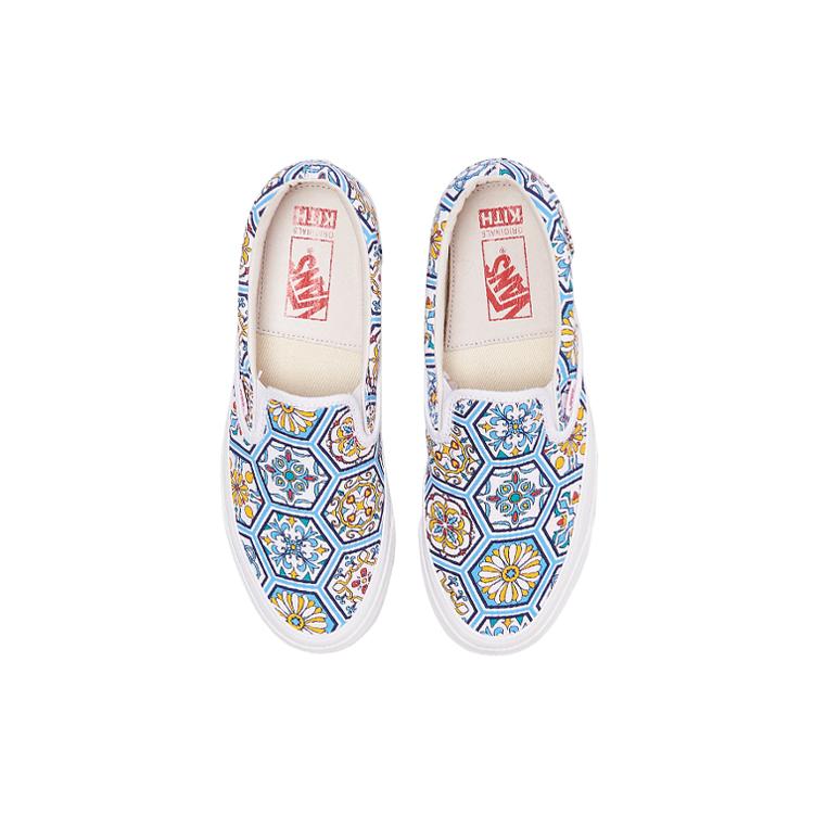 Слипоны Kith x Slip-On Classic Vans 'Синий марокканский узор' VN0A45JK2CM
