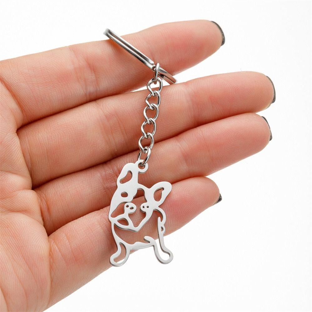 Брелок в виде животного, подвеска в виде собаки, брелок из нержавеющей стали, брелок в виде памятного знака для питомца, брелок в виде собаки, сумка, ювелирные изделия